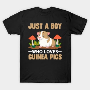 Just A boy Who Loves Guinea Pigs funny pig T-Shirt